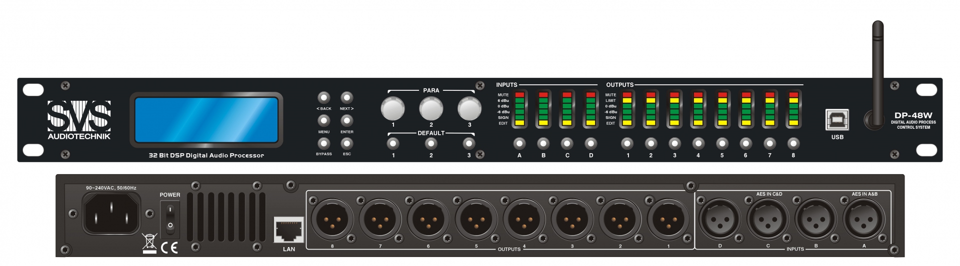 SVS Audiotechnik DP-48W Цифровой процессор: 4 входа 8 выходов в Смоленске