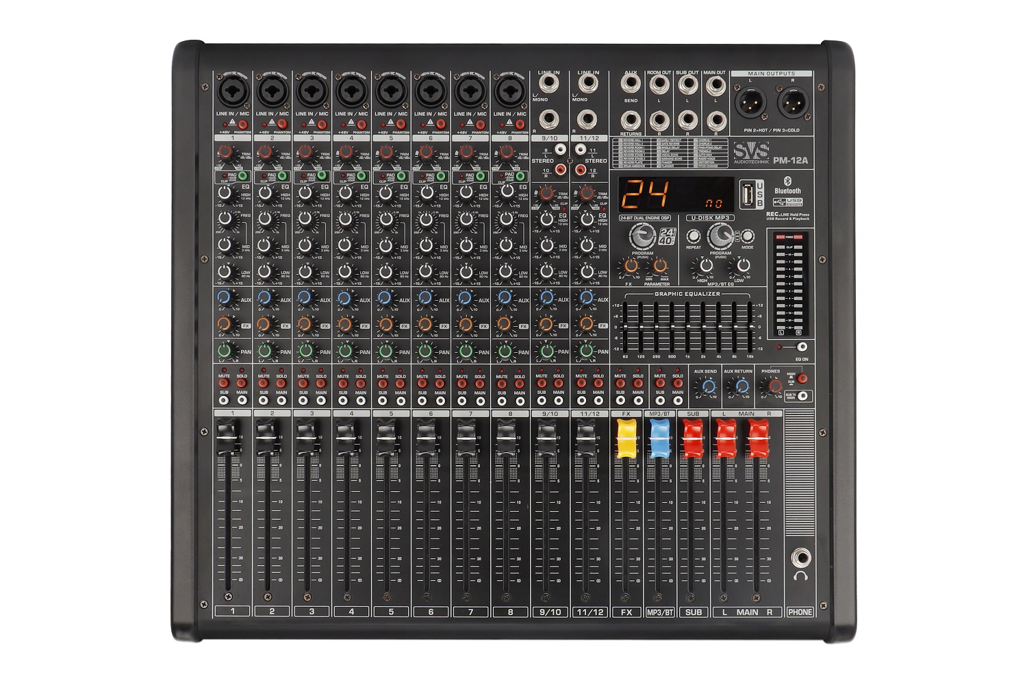 SVS Audiotechnik mixers PM-12A Активный аналоговый микшерный пульт, 12-канальный в Смоленске
